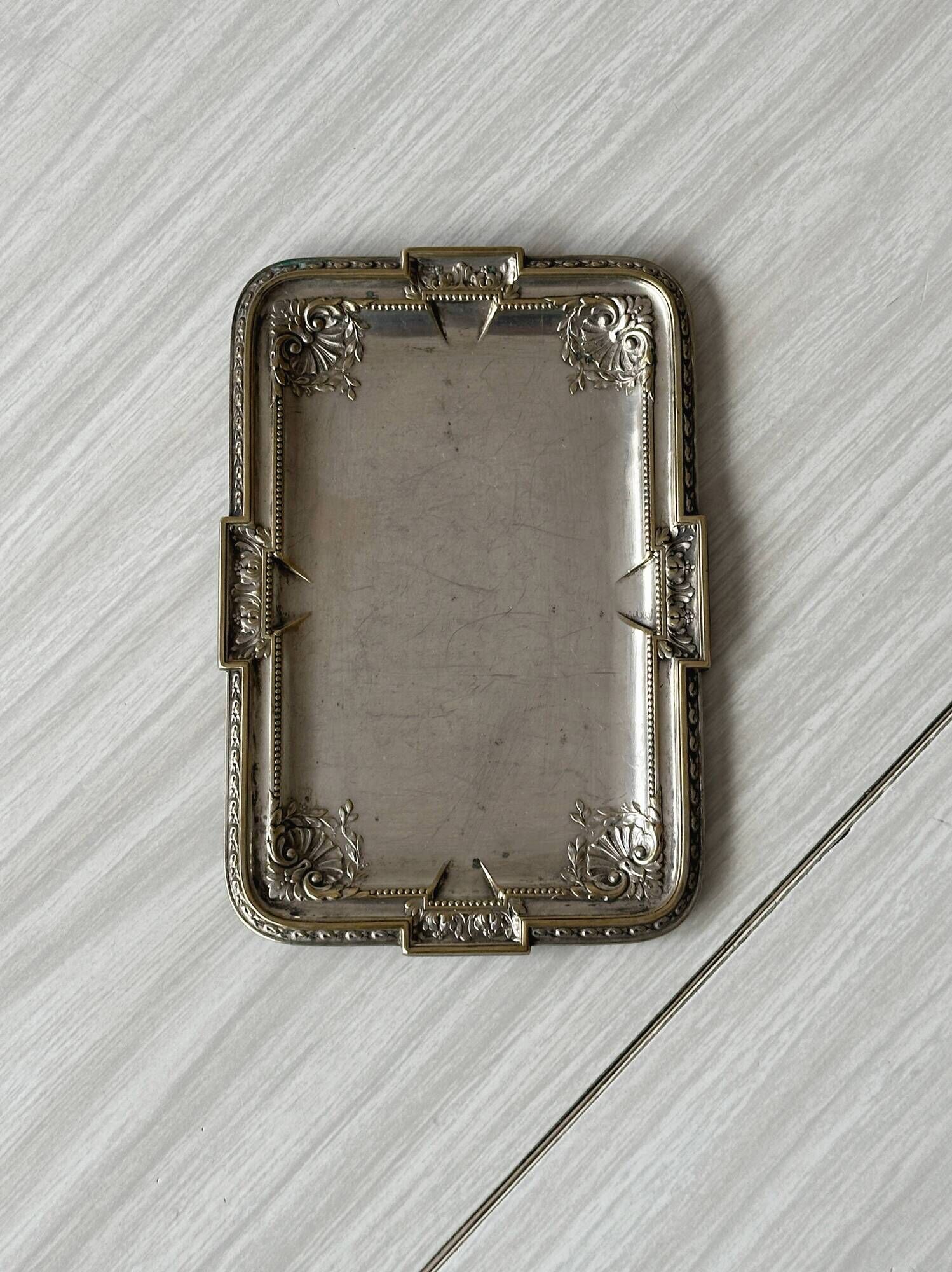 Small antique silver tray