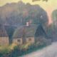 Vintage danish oil on canvas “sunset”, signed by a.takmar 1880-1960