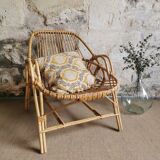 Vintage rattan armchair