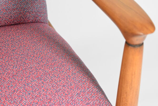 Fauteuil restauré original GFM-64, designer E.Homa, années 1960, Teck
