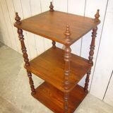 Three-level wooden shelf