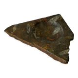 Vintage stone ashtray with orthoceras fossils