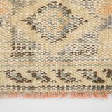 6x9 Peach Orange & Cream Geometric Vintage Rug, 179x288Cm