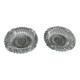 Two French crystal ashtrays