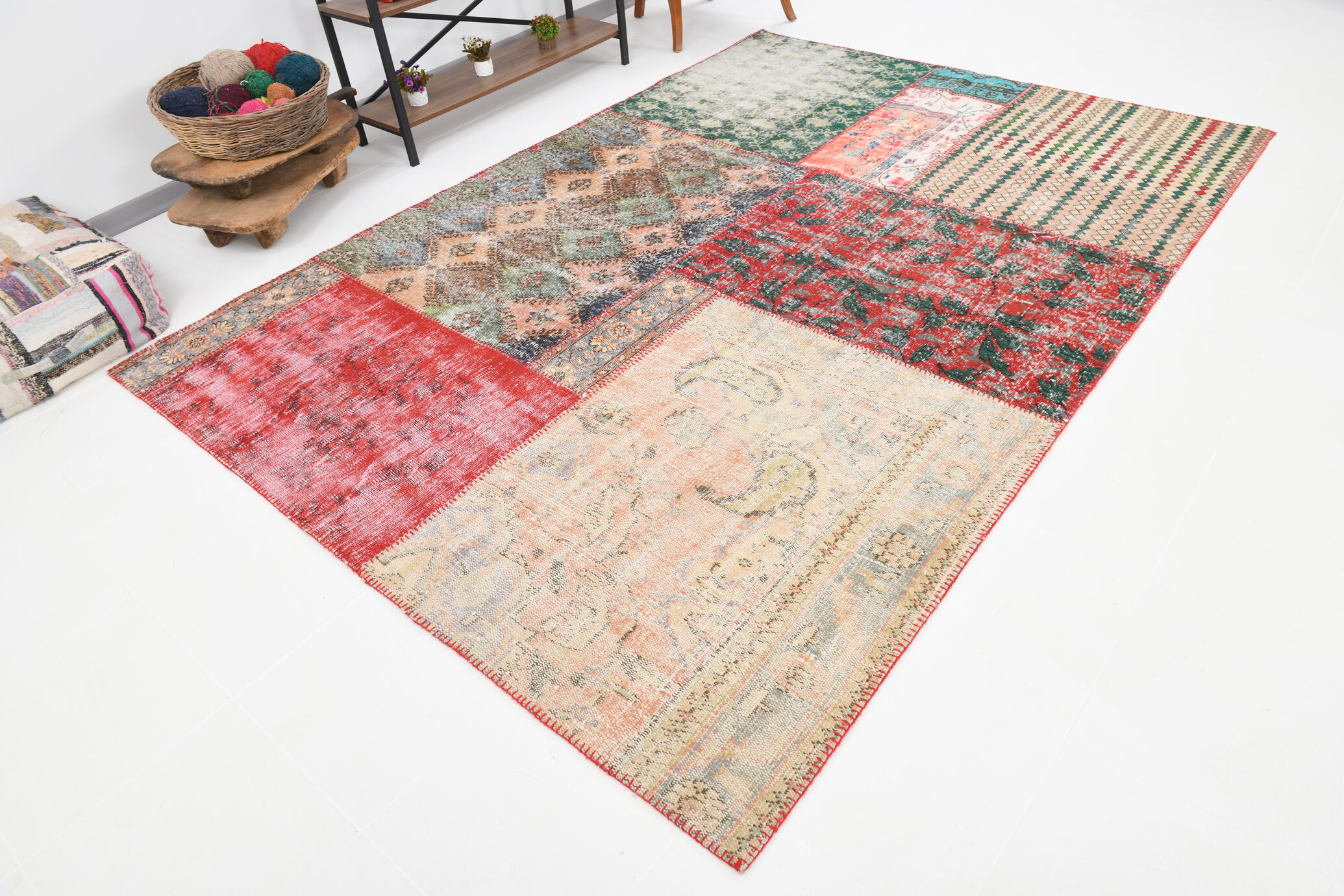 Distressed turkish rug 302x215cm