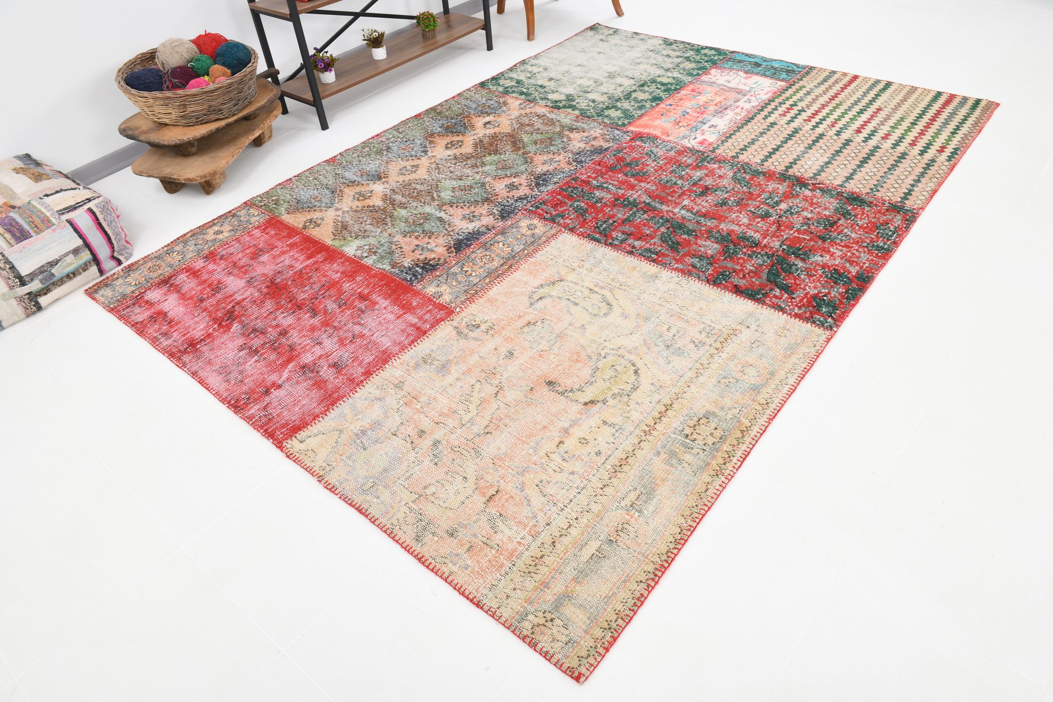 Distressed turkish rug 302x215cm