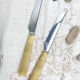 12 vintage knives NOGENT Bakélite imitation ivory