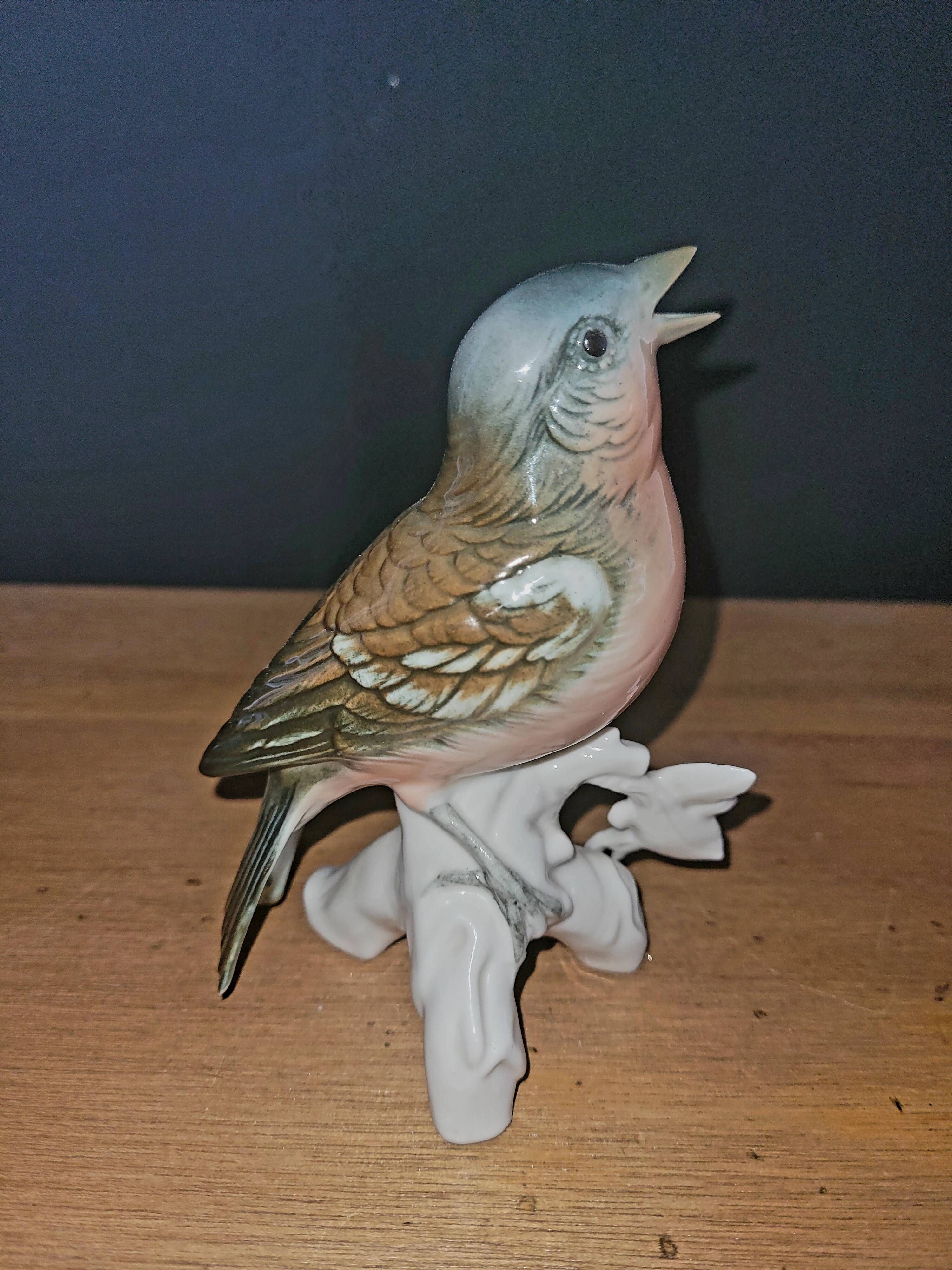 German Saxon Porcelain - Karl Ens - Singing Nightingale