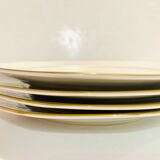 8 plates in white and golden porcelain ctogonales winterling marktleuthen bavaria