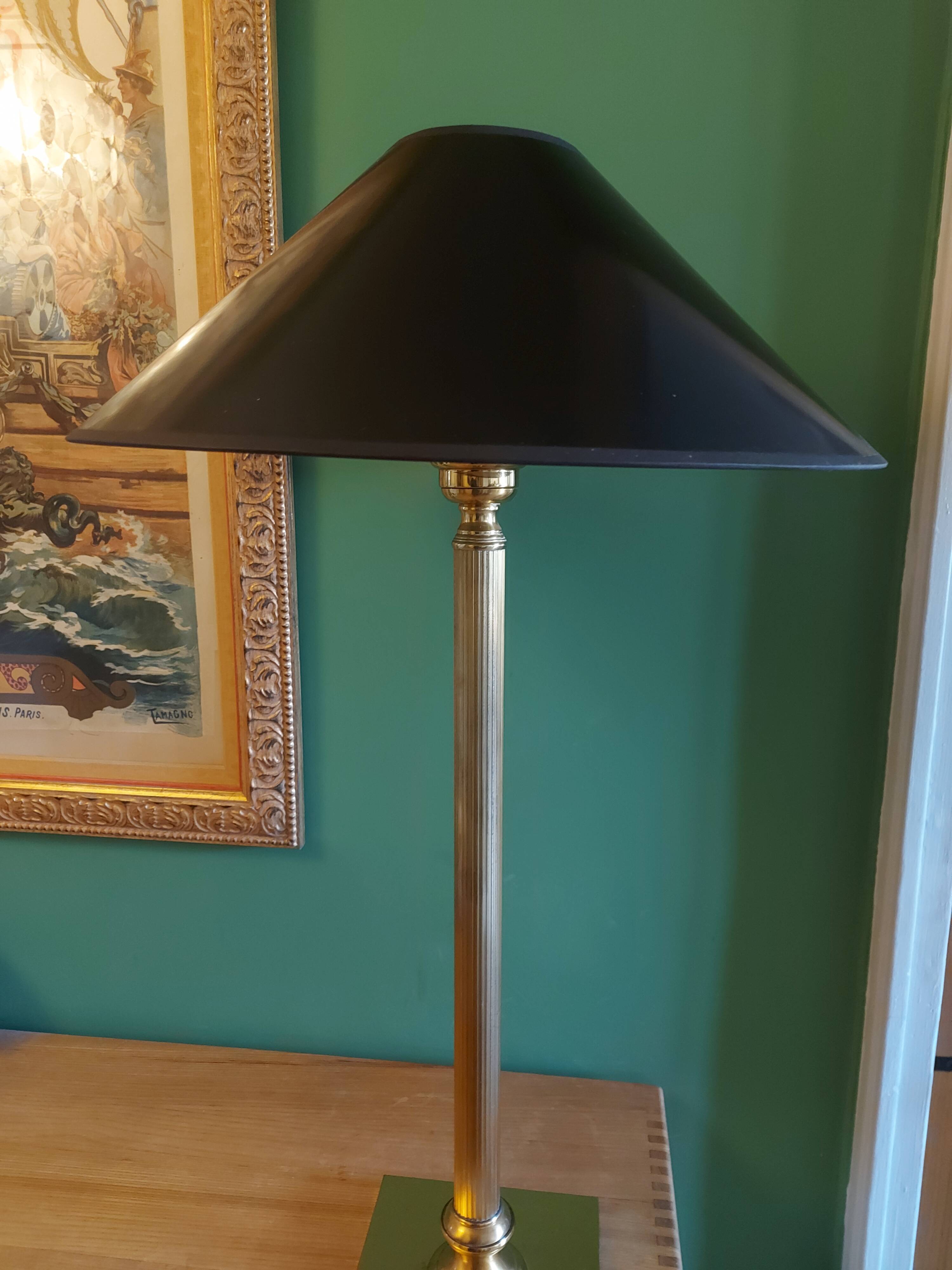 Large golden brass lamp neo classic style