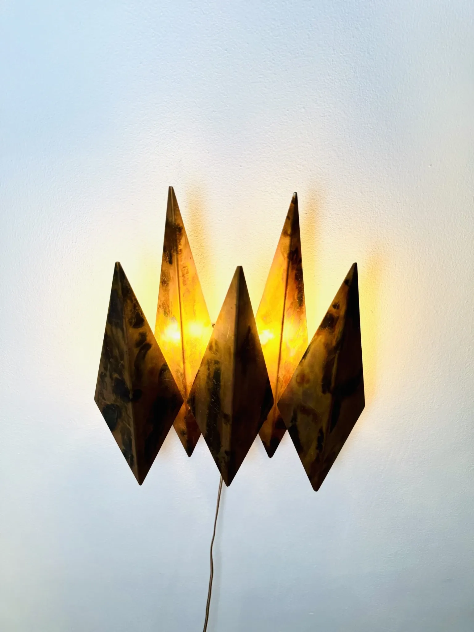 Model 5160 Brutalist Wall Light By Svend Aage Holm-Sørensen For Holm-Sørensen & Co, Denmark, 1960S