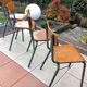 Suite of four school chairs 50/60 years
