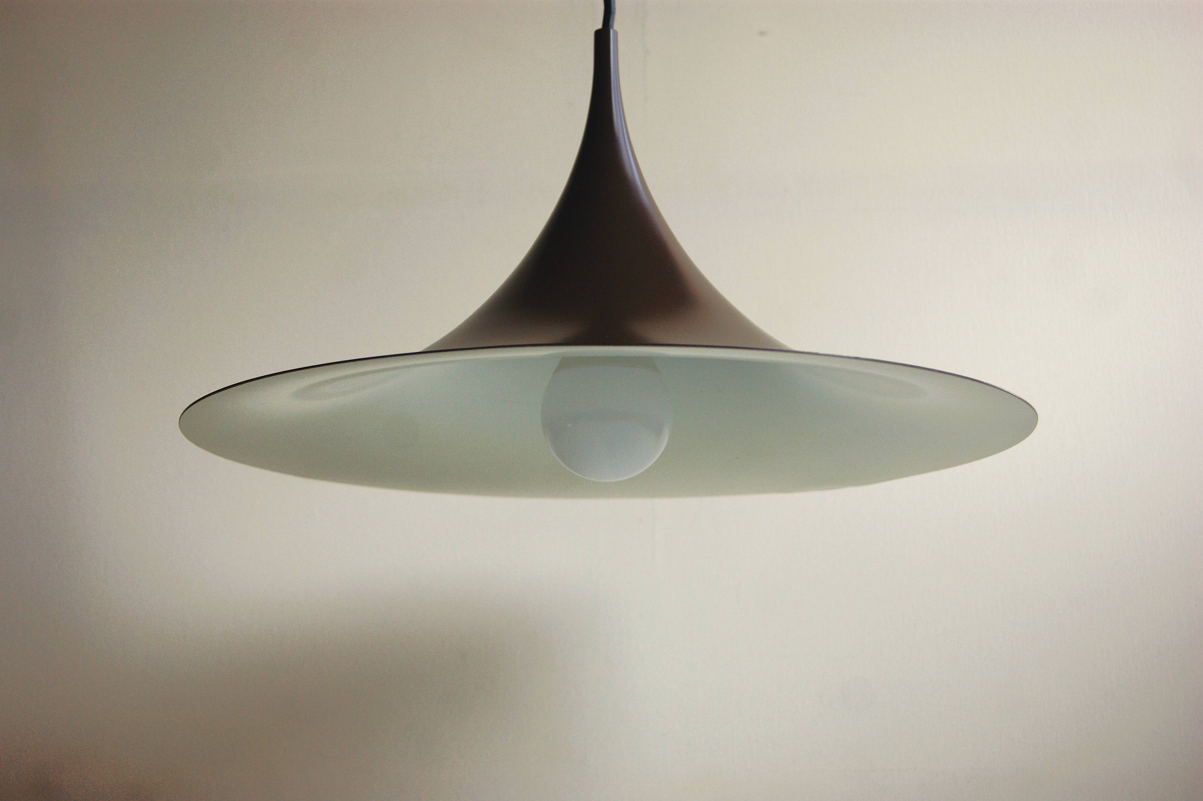 Brown metal "Witch Hat" pendant lamp - design Claus Bonderup - Fog & Morup
