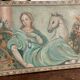 Allegory large painted tempera panel on decorative canvas 170x80 cm