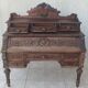 Louis XIII cylinder desk in carved oak, 19th century.