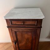 Bedside table with marble top