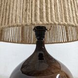 Vintage ceramic lamp and jute rope