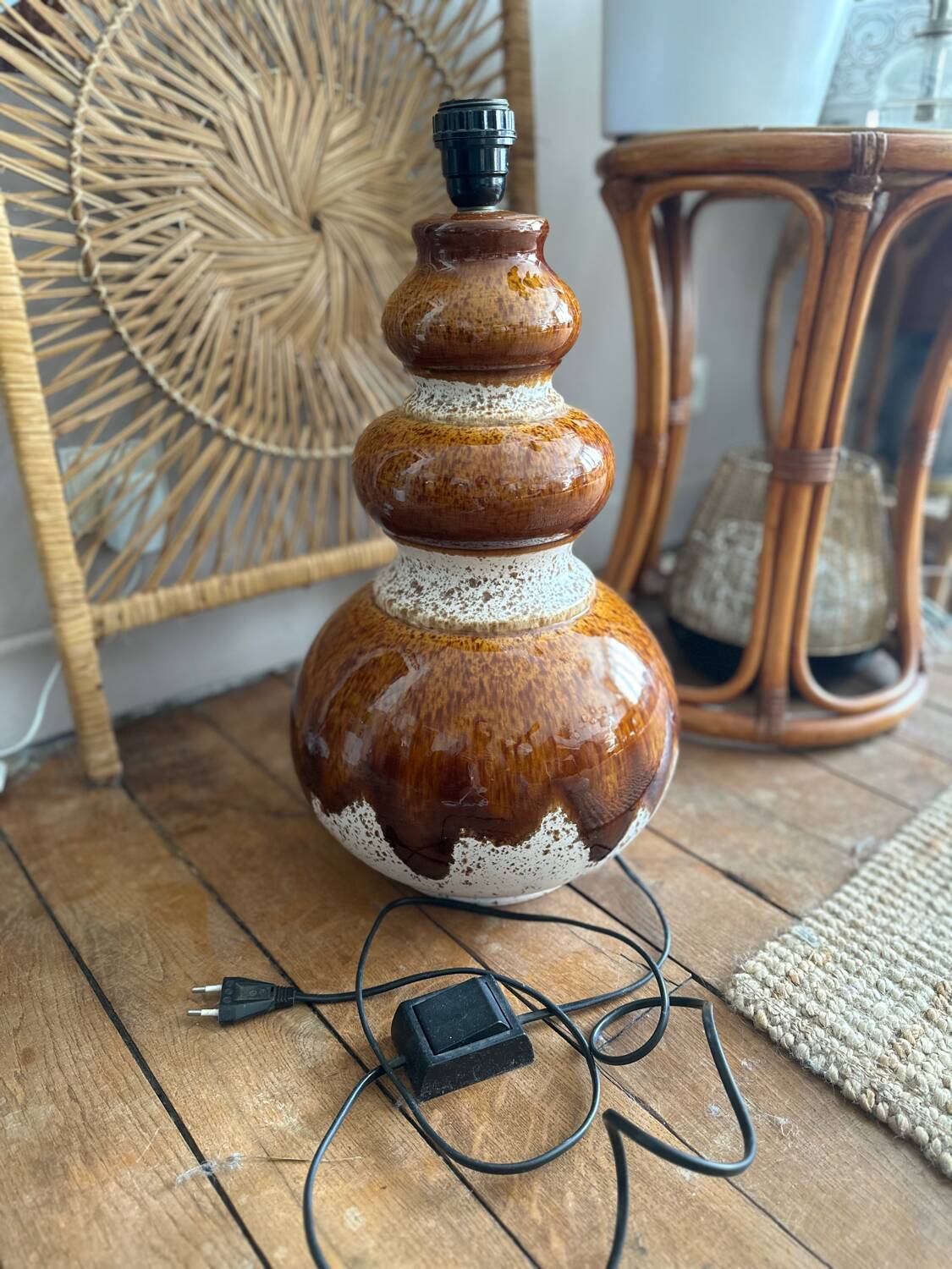Vintage ceramic floor lamp from the 70s