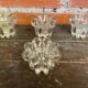 Série De 4 Bougeoirs Anciens Design Verre Moulé Années 70 France Vinta