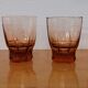 Set of 4 water glasses from the 30s smoked pink