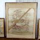 Important Set of Three Indochinese Silk Embroidered Tapestries