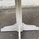 White solid wood bistro style garden table for 4 people