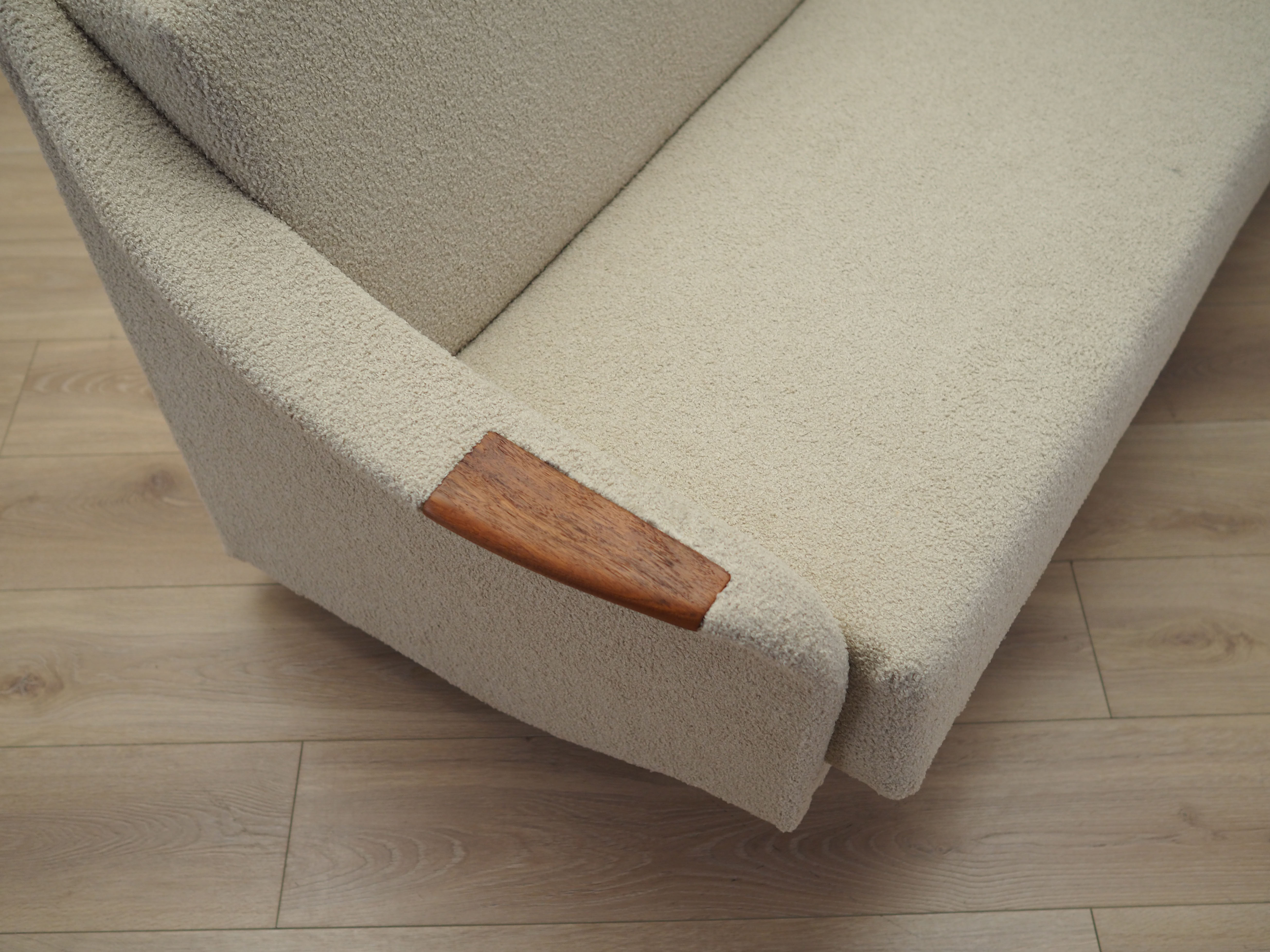 Beige sofa bed, Danish design, 1970s, manufacture: Denmark