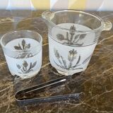 Whiskey glasses and ice bucket