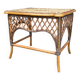 1930s rattan and wicker side table