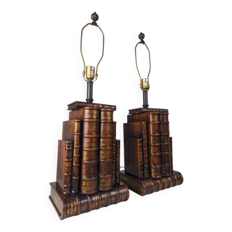Pair of Book lamps by Theodore Alexander