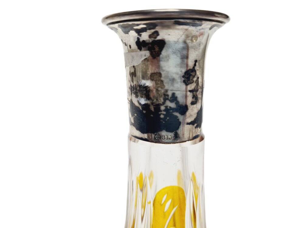 Art Deco crystal silver carafe, Denmark, 1930s