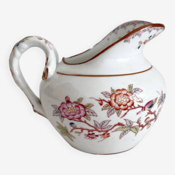 Fine earthenware milk jug with Minton Sarreguemines decor