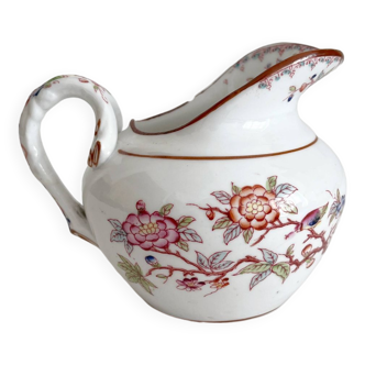 Fine earthenware milk jug with Minton Sarreguemines decor