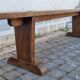 Brutalist farmhouse bench in solid oak 220 cm