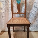 Two revamped art deco cane chairs