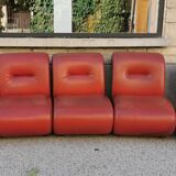 Suite of 5 vintage modular armchairs 60s