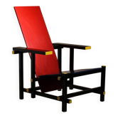 Fauteuil 'Rouge et Bleu' par Gerrit Rietveld pour Cassina, Italie années 1970