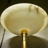 Floor lamp Gianfranco Frattini, metal gold and alabaster, Relco Milano
