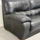 Black leather sofa — Italian postmodern design