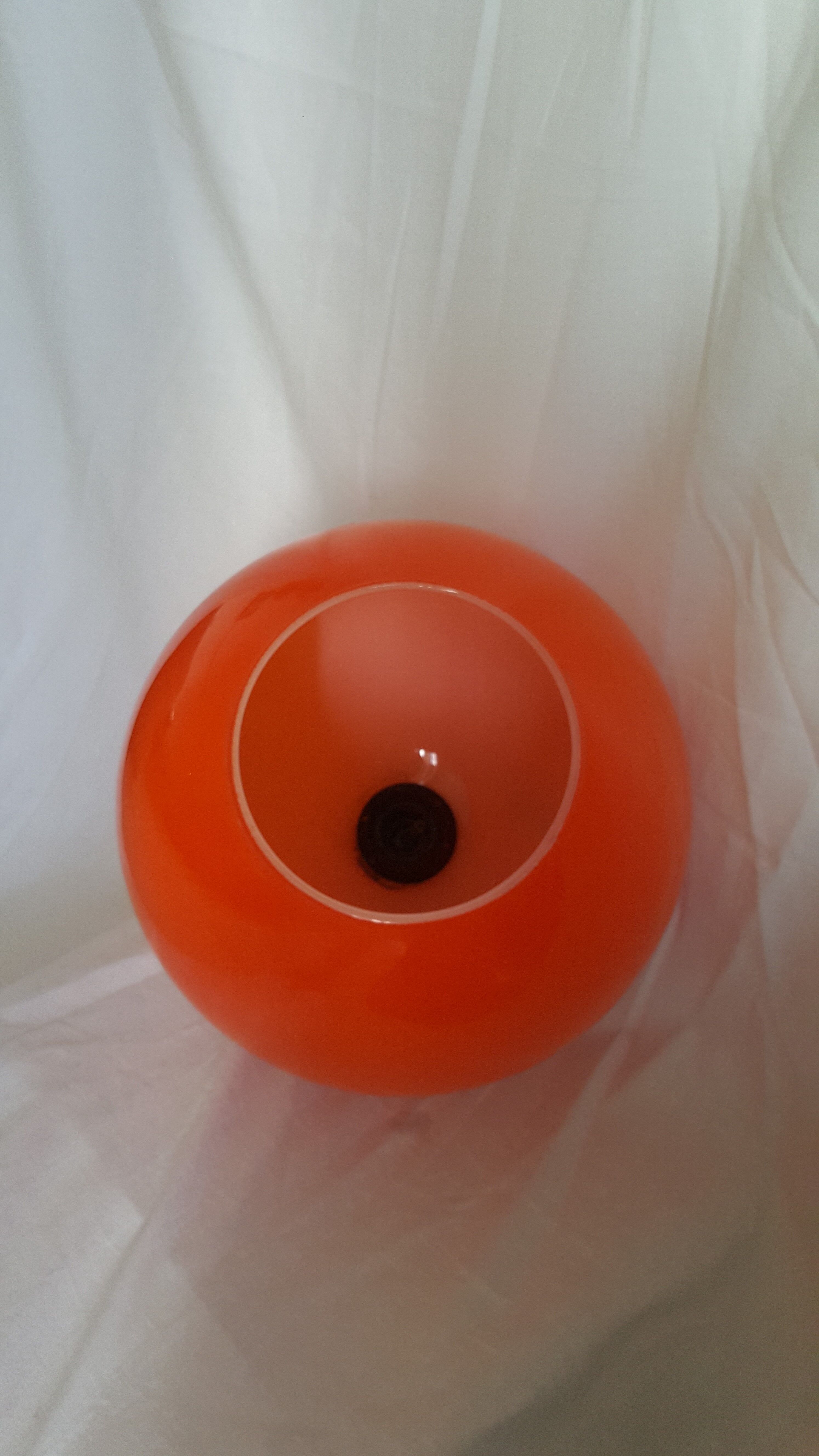 Orange glass hanging lamp
