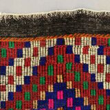 Large Vintage Turkish Kilim Rug 354x178 cm Wool Jajim Kelim