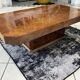 Table basse bar  en Loupe d’orme maison  Lancel vintage 1970