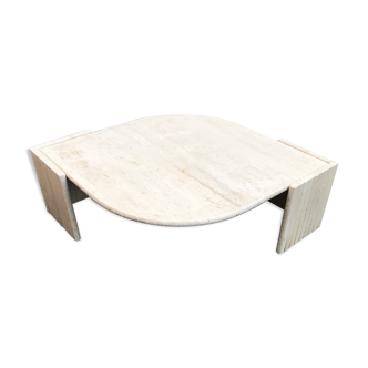 Beige marble coffee table by Roche Bobois, 1970s