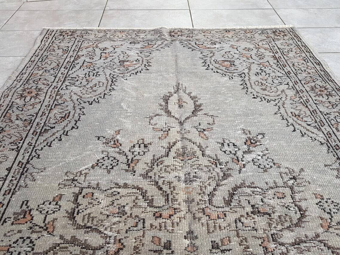 Vintage Turkish Grey Rug sku420