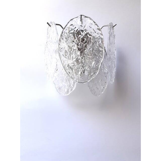 Mid-Century Modern Style “Nuvoletta” Murano Style Glass Disc Wall Sconce