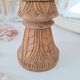 Carved solid wood vase