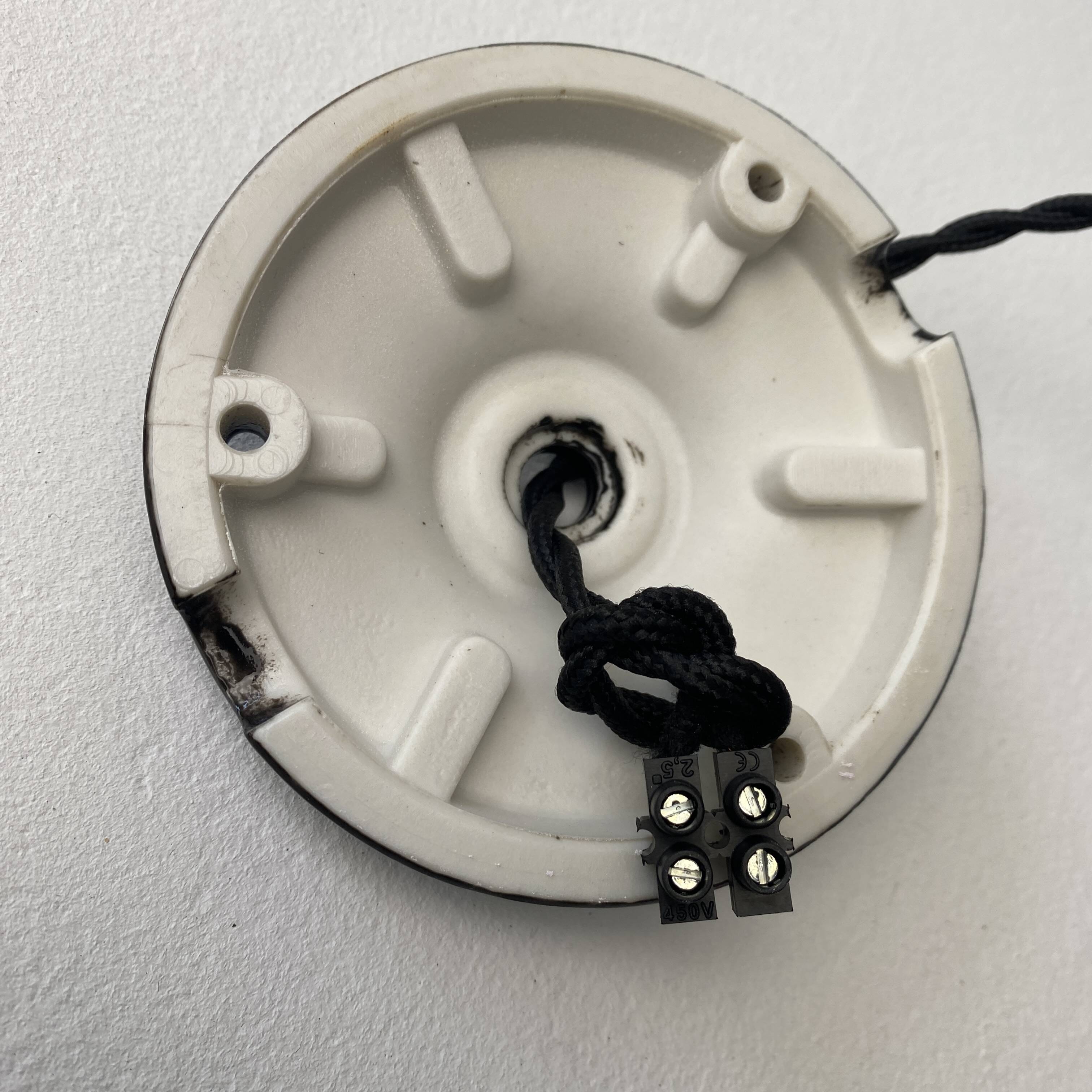 Old large industrial enamelled pendant 29.5 cm