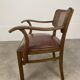 Office chair format bridge wood leather and canning 20s