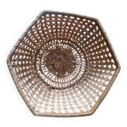 Panier ancien vintage esprit cannage