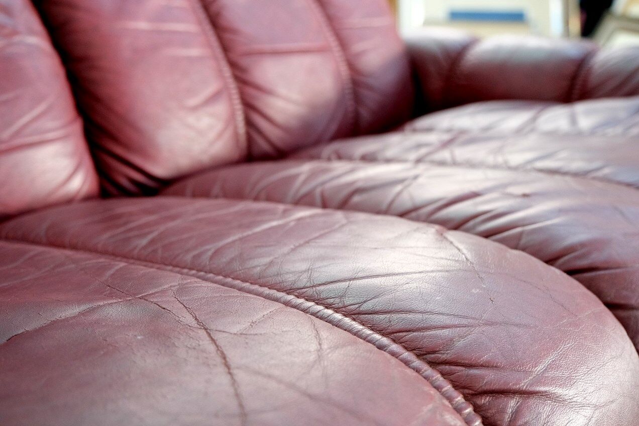 Canapé deux places en teck et cuir d’Ekornes, années 1970